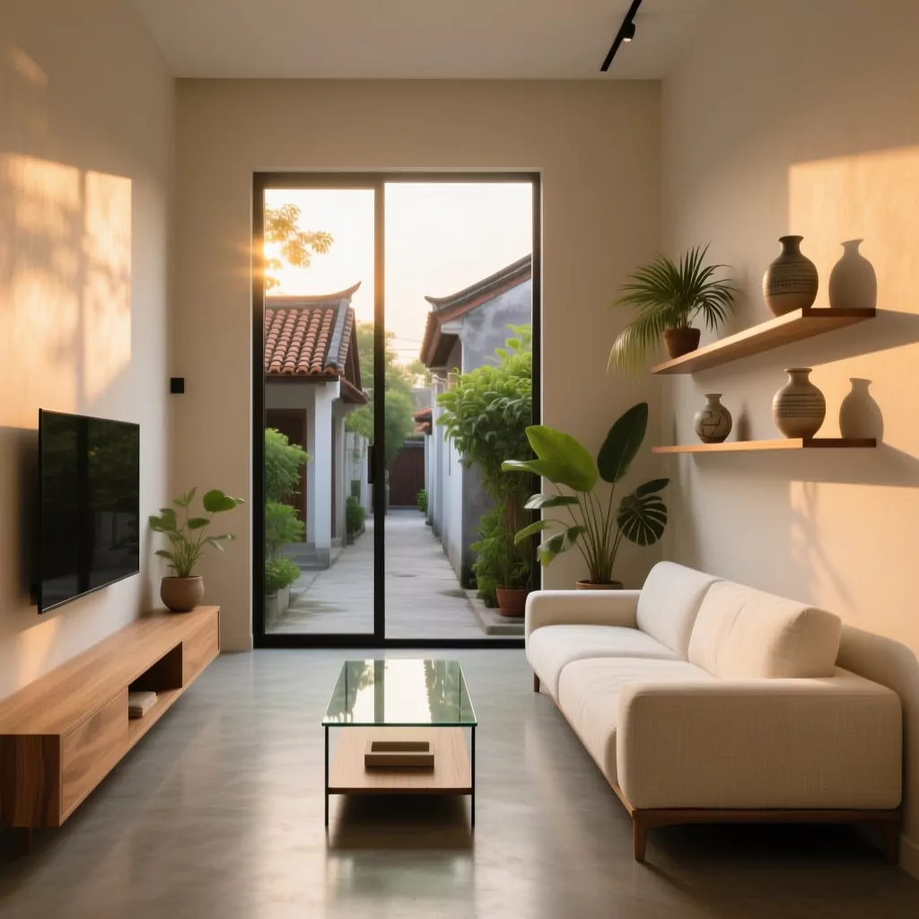 Thi công nội thất nhà phố hẹp 3 mét
