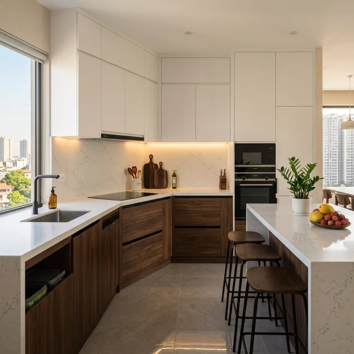 Tủ bếp gỗ