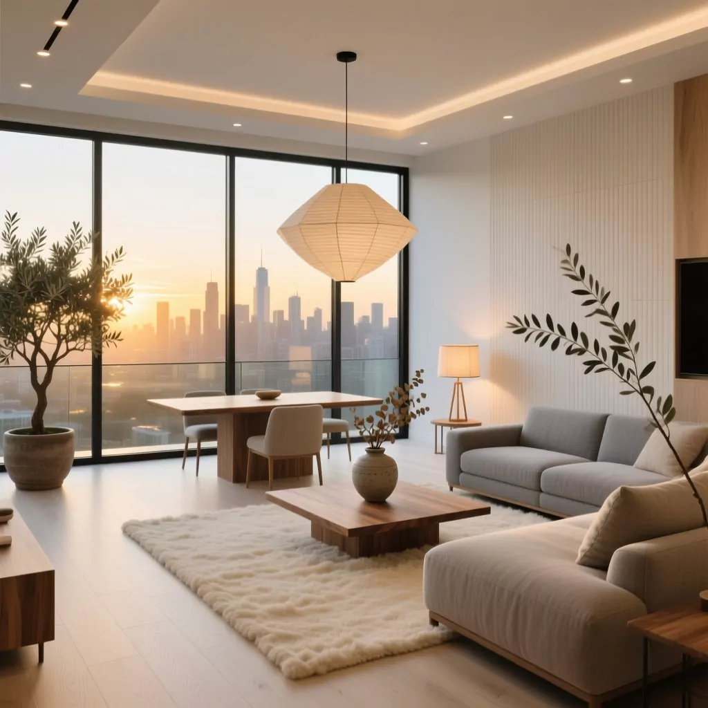Căn hộ chung cư phong cách Scandinavian với tông màu trắng và gỗ sáng