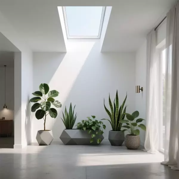 Giếng trời trong thiết kế nội thất nhà phố diện tích nhỏ lấy sáng tự nhiên