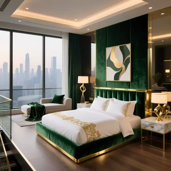 Thiết kế nội thất nhà phố phòng ngủ tân cổ điển sang trọng quý phái
