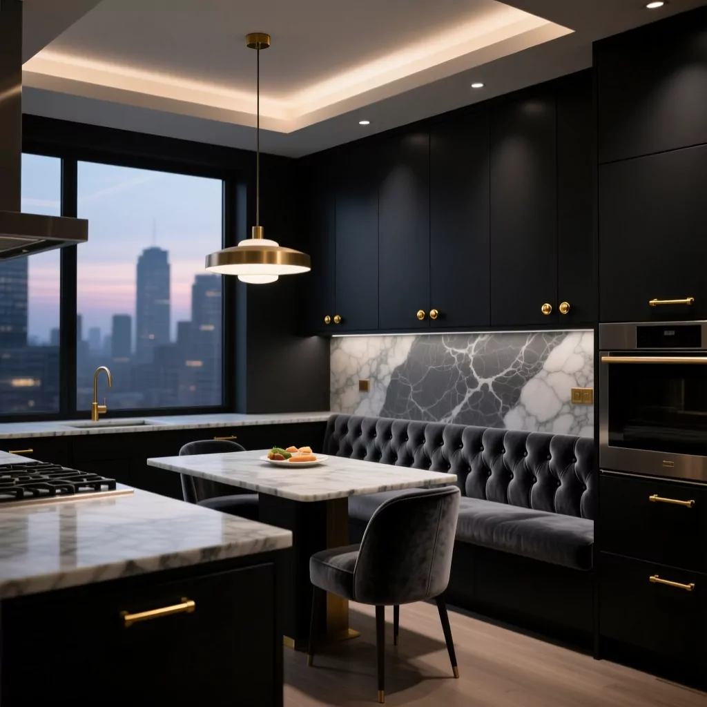 Thiết kế phòng bếp căn hộ 3 phòng ngủ hiện đại
