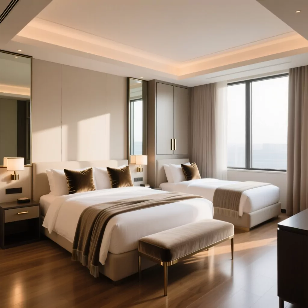 Nội thất phòng ngủ biệt thự liền kề hồ bơi