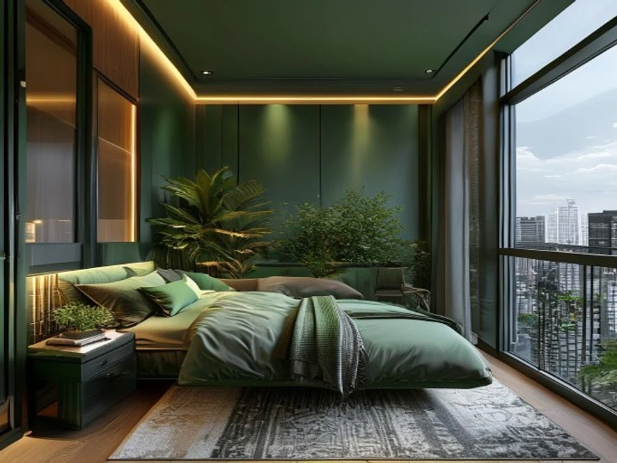 Ban công xanh cho phòng ngủ 10m2 thiết kế