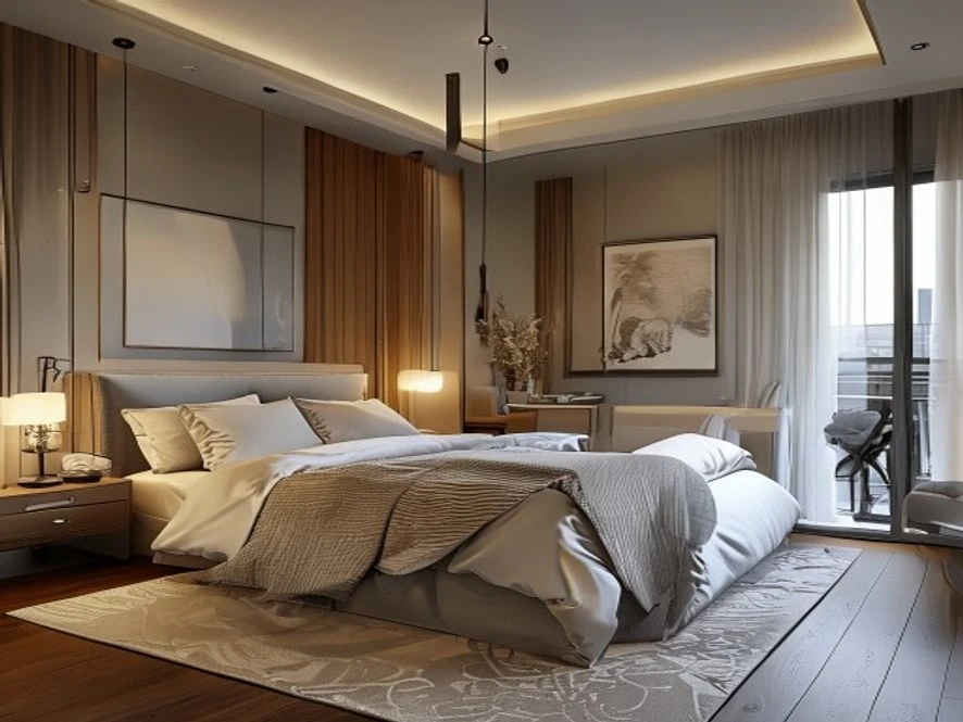 Bản vẽ mặt bằng thiết kế nội thất phòng ngủ 25m2 chuẩn xác