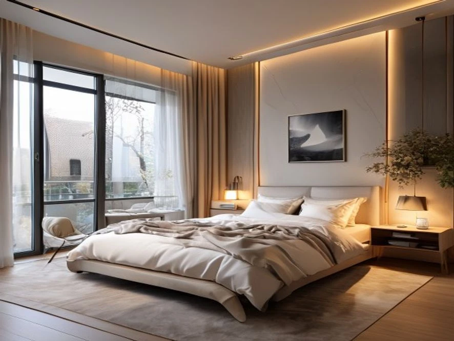 Bố trí không gian hợp lý cho mẫu nội thất phòng ngủ 16m2 đẹp