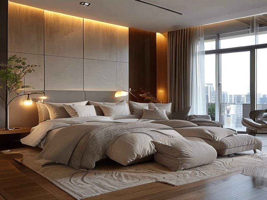 Bố trí khu vực phòng khách linh hoạt trong nội thất phòng ngủ 25m2
