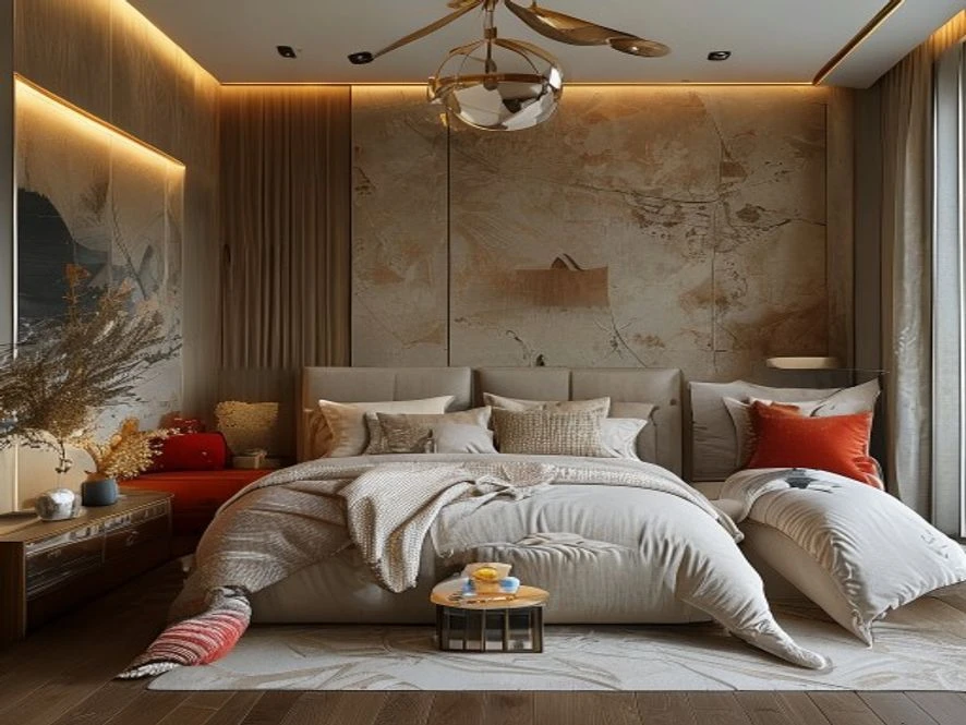 Bố trí khu vực sinh hoạt chung linh hoạt trong phòng ngủ