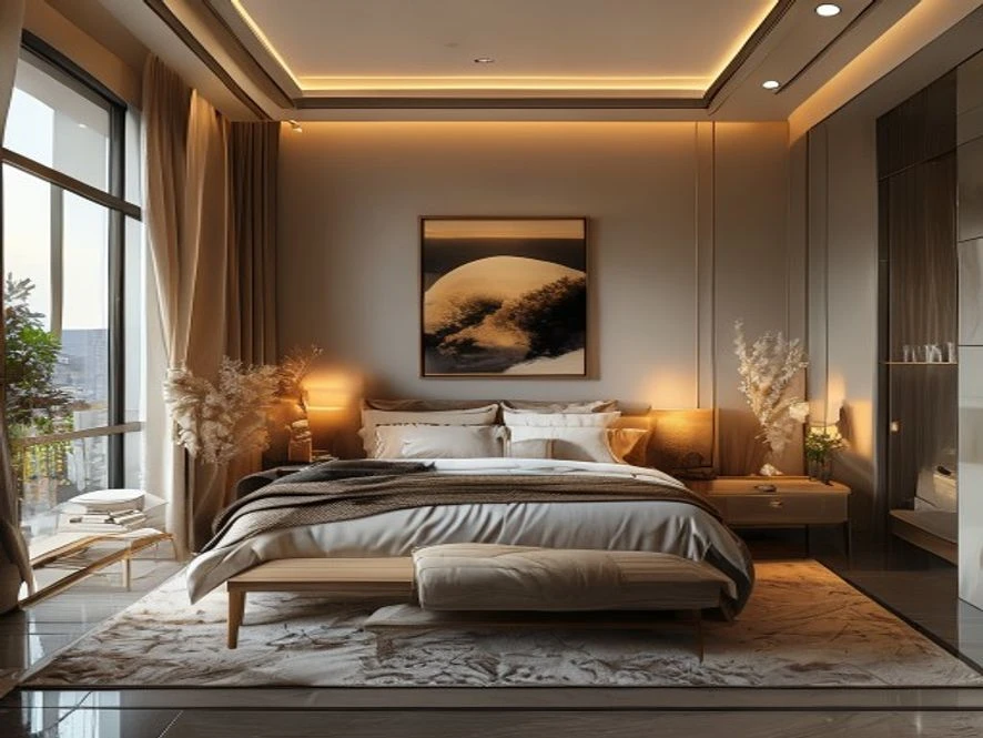 Bố trí mẫu nội thất phòng ngủ 10m2 đẹp theo không gian chức năng