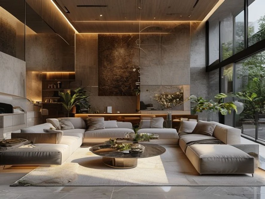 Chọn vật liệu thông minh thiết kế nội thất phòng khách 25m2