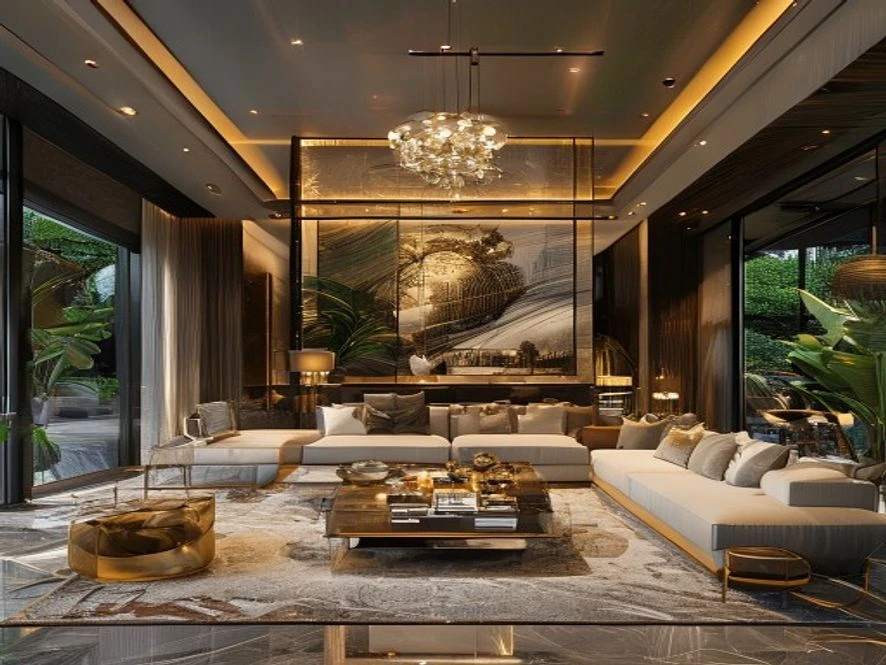 Đơn vị thiết kế nội thất phòng khách 40m2 uy tín tại TP.HCM