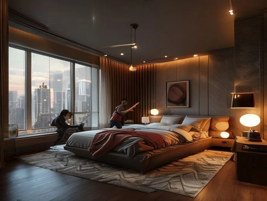 Hình ảnh thi công nội thất phòng ngủ 10m2 chuyên nghiệp tại Nội Thất TP