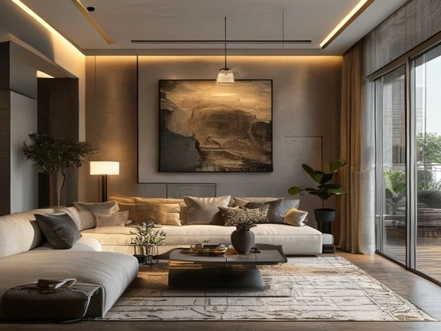 Hoàn thiện nội thất phòng khách 25m2 đúng tiến độ cam kết