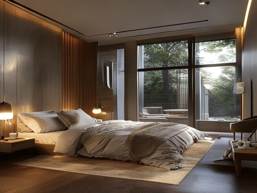 Kết nối không gian phòng ngủ 9m2 với các khu vực chức năng