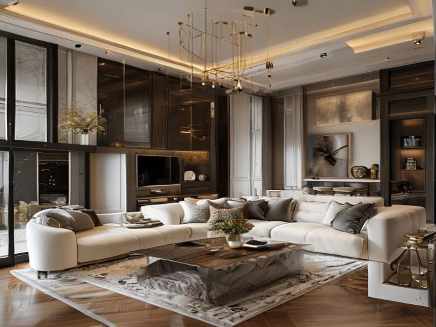Khái niệm thiết kế nội thất phòng khách 25m2 chi tiết