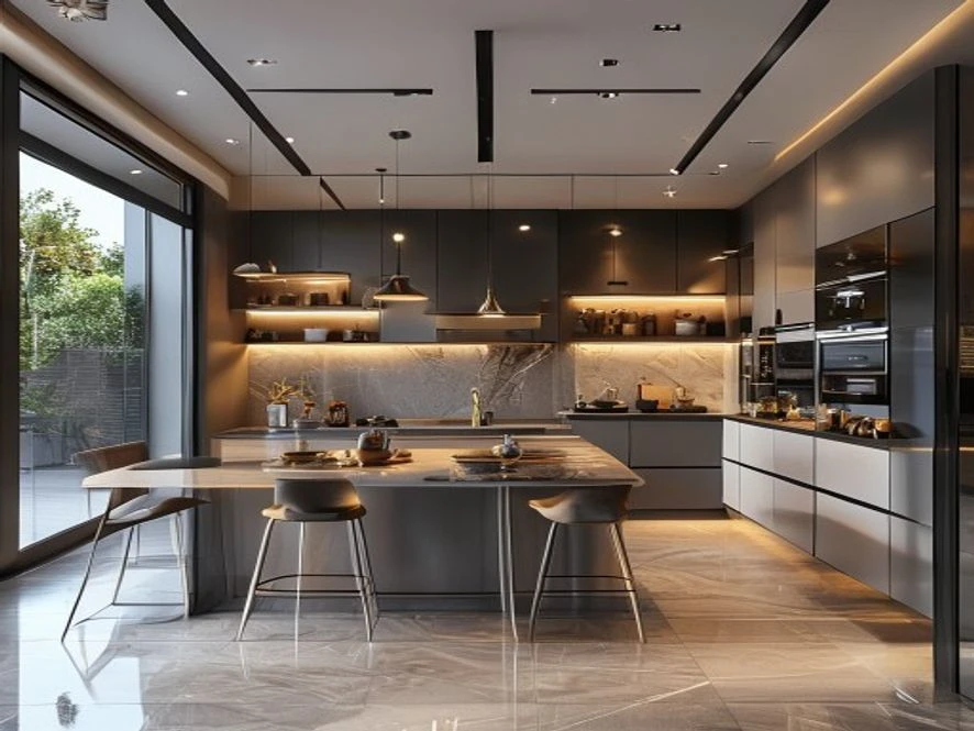 Khái niệm tổng quan mẫu nội thất phòng bếp 12m2 đẹp