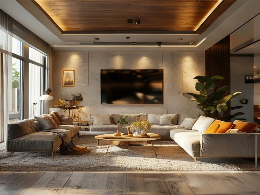 Khảo sát hiện trạng để thiết kế mẫu nội thất phòng khách 40m2 đẹp