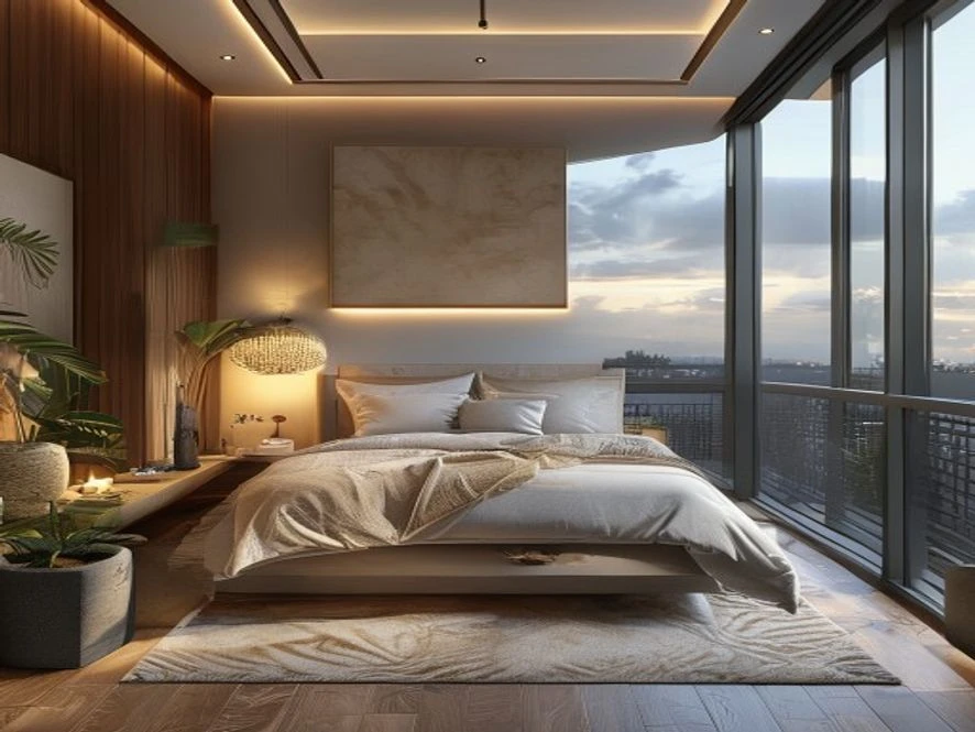 Không gian ban công cho mẫu nội thất phòng ngủ 10m2 đẹp