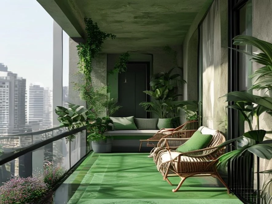 Không gian ban công xanh mát thư giãn mỗi ngày