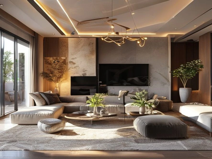 không gian phòng khách mở cho mẫu nội thất phòng khách 20m2 đẹp