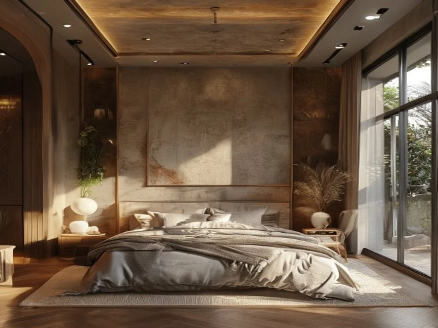 Khu vực nghỉ ngơi chính trong nội thất phòng ngủ 16m2