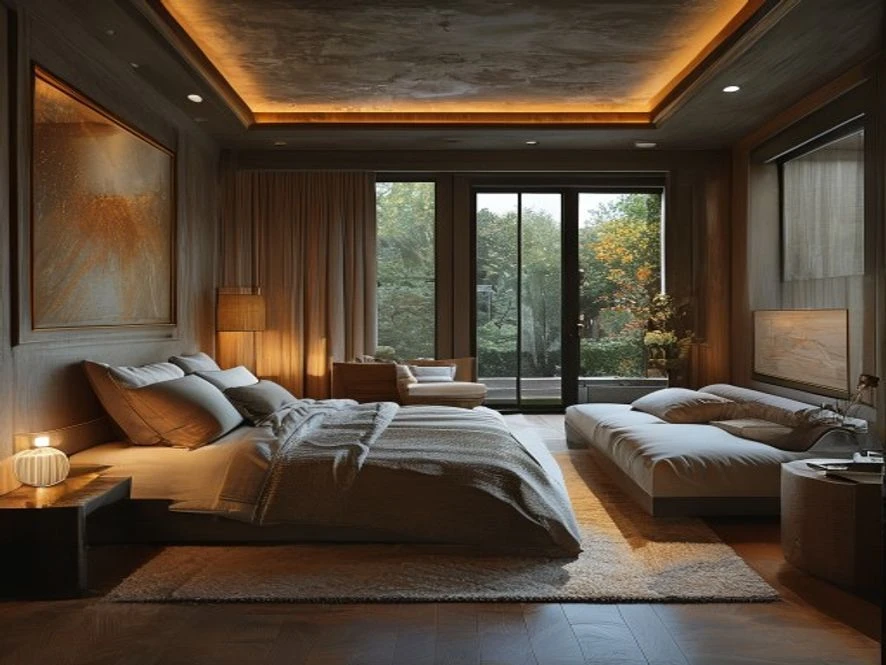 Khu vực nghỉ ngơi riêng biệt yên tĩnh cho phòng ngủ 10m2