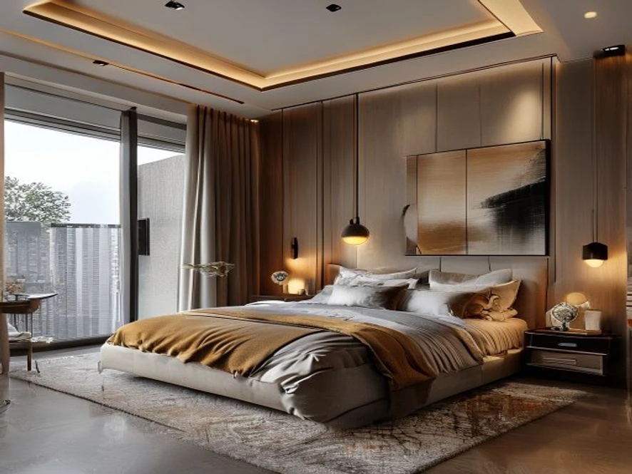 Lựa chọn phong cách hiện đại cho thiết kế nội thất phòng ngủ 16m2