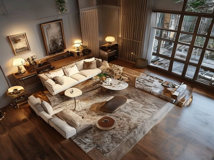 mặt bằng thiết kế nội thất phòng khách 20m2