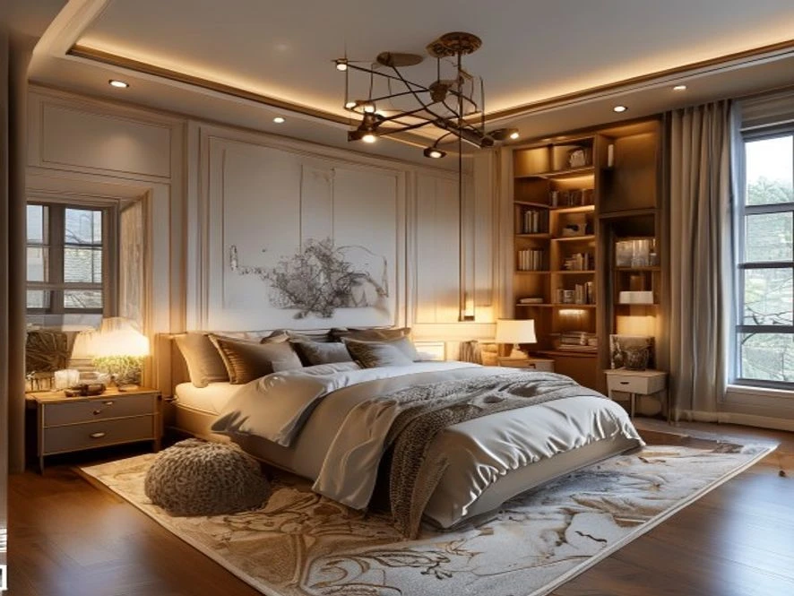 Mẫu bố trí nội thất phòng ngủ theo không gian thực tế