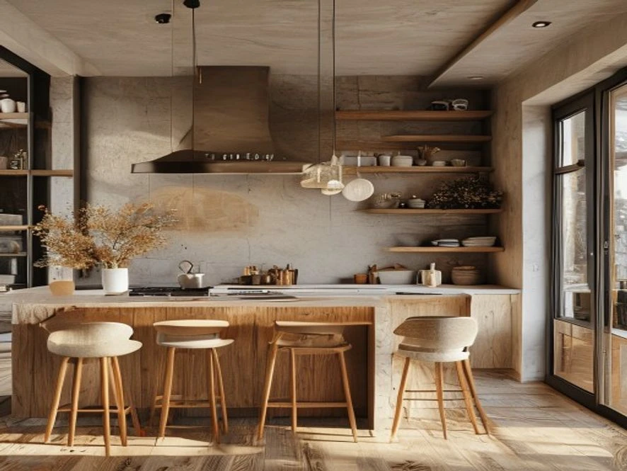 Mẫu nội thất phòng bếp 20m2 đẹp phong cách Scandinavian