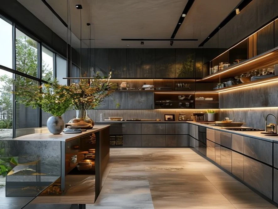 Mẫu nội thất phòng bếp 25m2 hoàn thiện bởi Thiết Kế Nội Thất TP