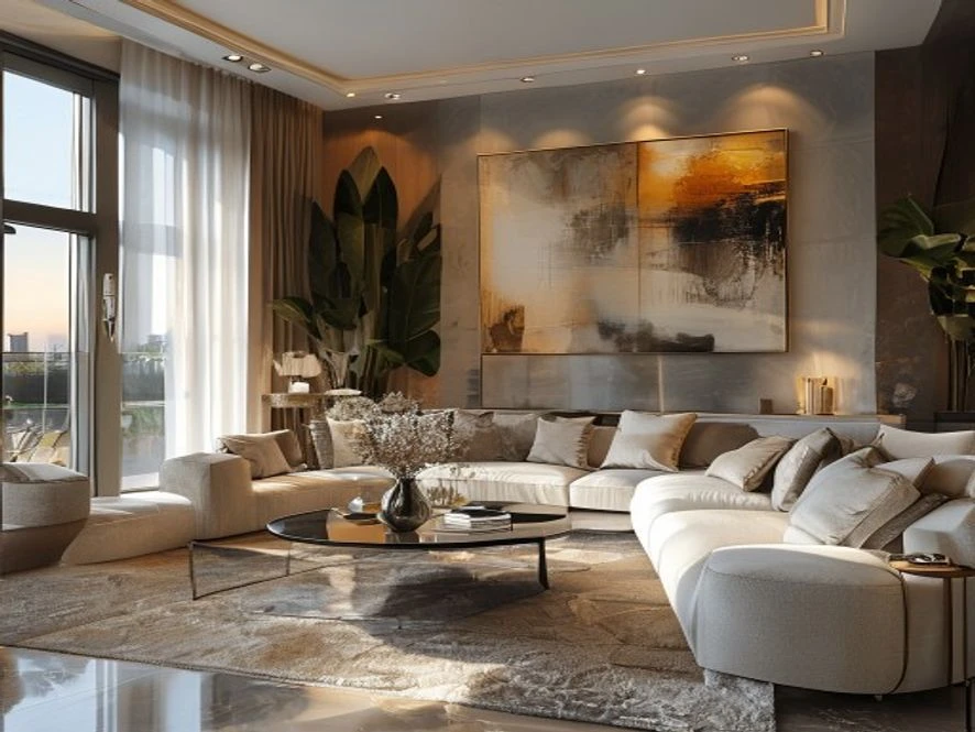 mẫu nội thất phòng khách 25m2 đẹp bố trí hợp lý