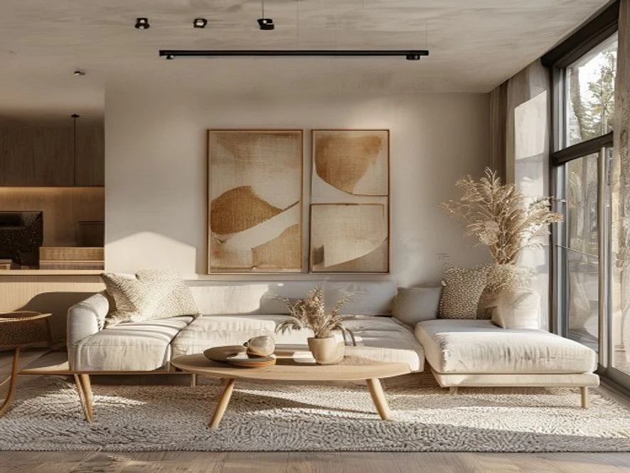 mẫu nội thất phòng khách 25m2 đẹp phong cách Bắc Âu