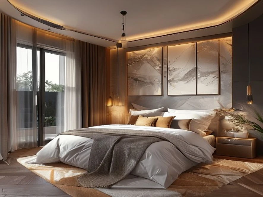 mẫu nội thất phòng ngủ 16m2 đẹp phong cách hiện đại