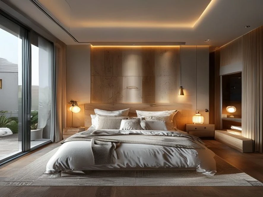 Mẫu nội thất phòng ngủ 16m2 đẹp theo không gian mở