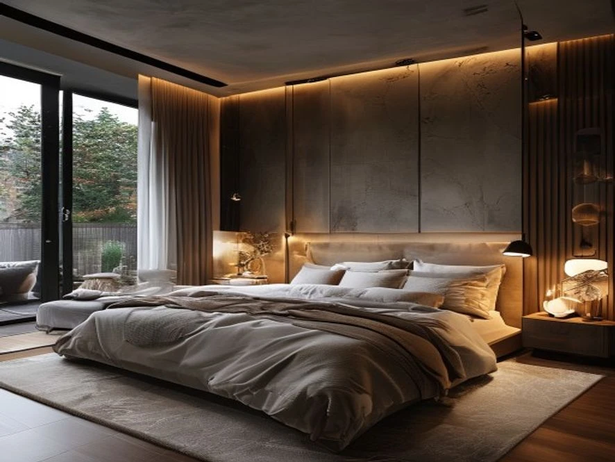 Mẫu nội thất phòng ngủ 25m2 đẹp phong cách hiện đại sang trọng