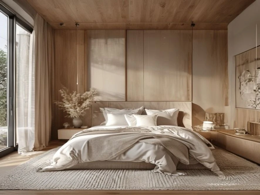mẫu nội thất phòng ngủ 30m2 đẹp phong cách Bắc Âu
