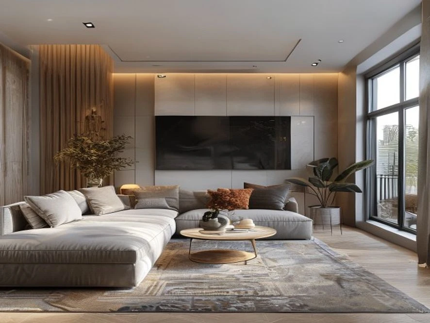 Mẫu thiết kế nội thất phòng khách chung cư 15m2 tối ưu không gian