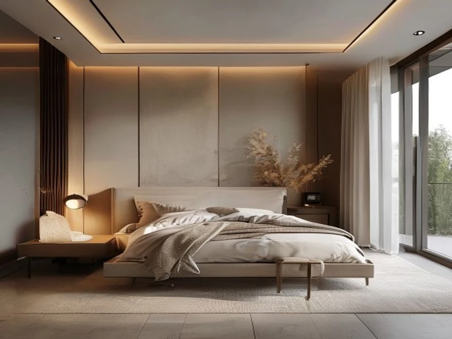 Mẫu thiết kế nội thất phòng ngủ 10m2 phong cách tối giản hiện đại
