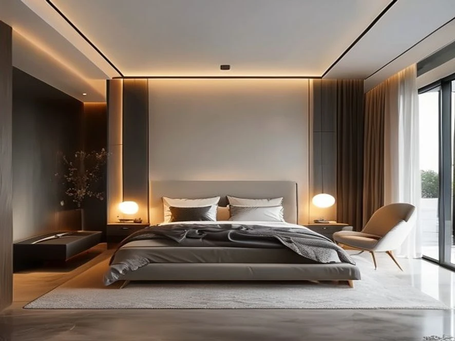 Mẫu thiết kế nội thất phòng ngủ 12m2 phong cách hiện đại minimalist