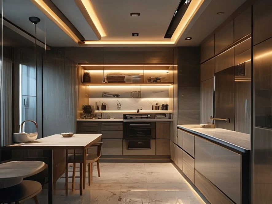 Nội thất phòng bếp 20m2 kết hợp phòng tắm