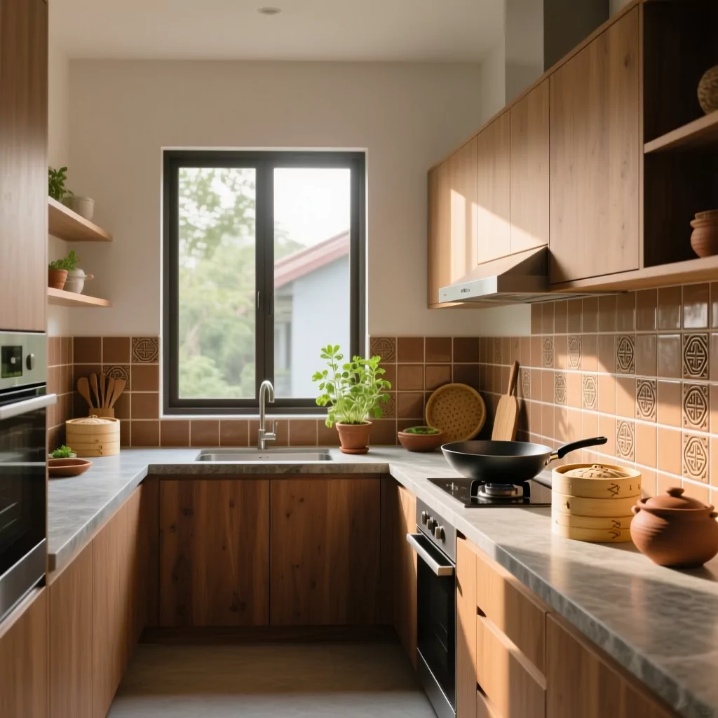 Mẫu nhà bếp đơn giản nhà cấp 4 hiện đại gọn gàng