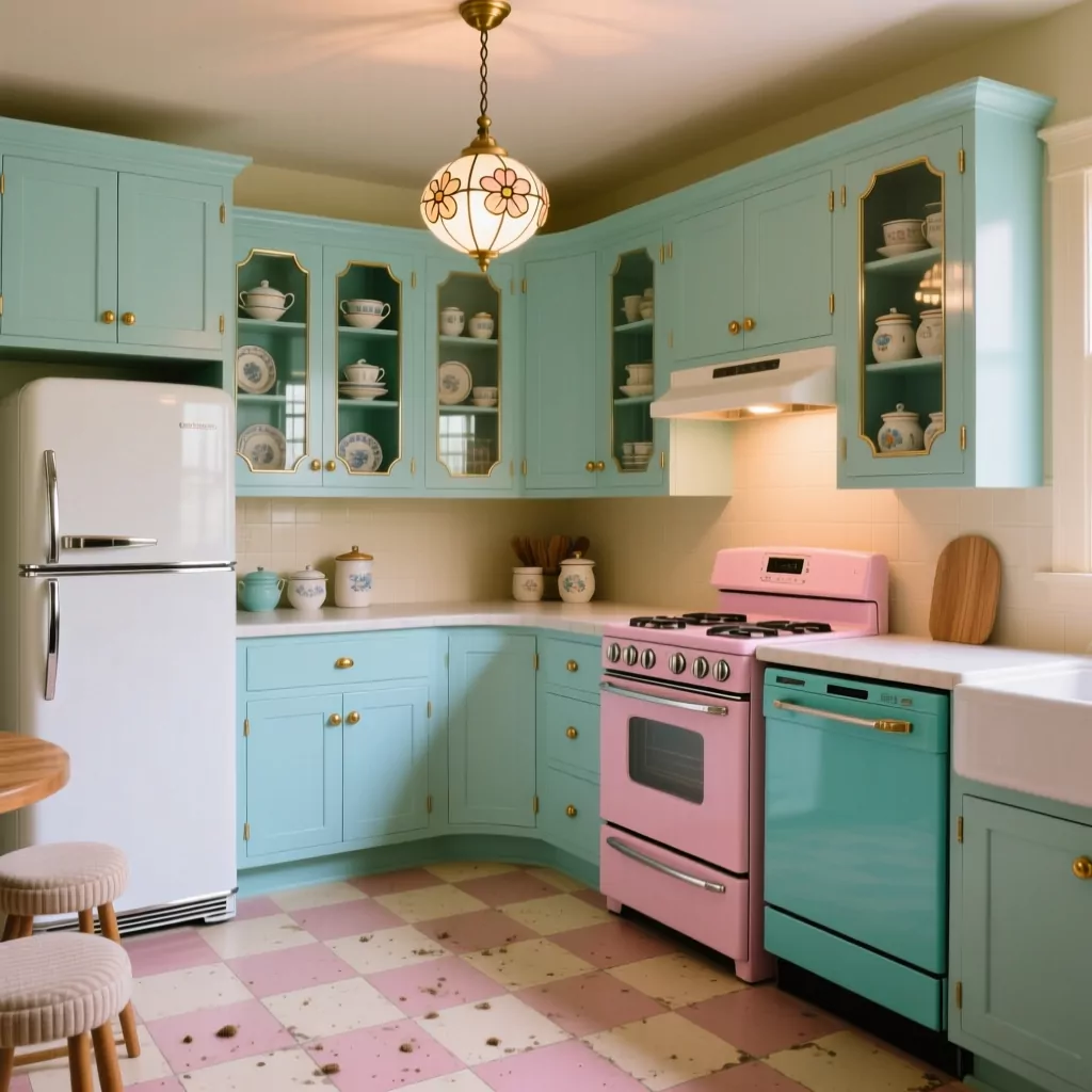 Nội thất phòng bếp hiện đại kết hợp nét vintage độc đáo