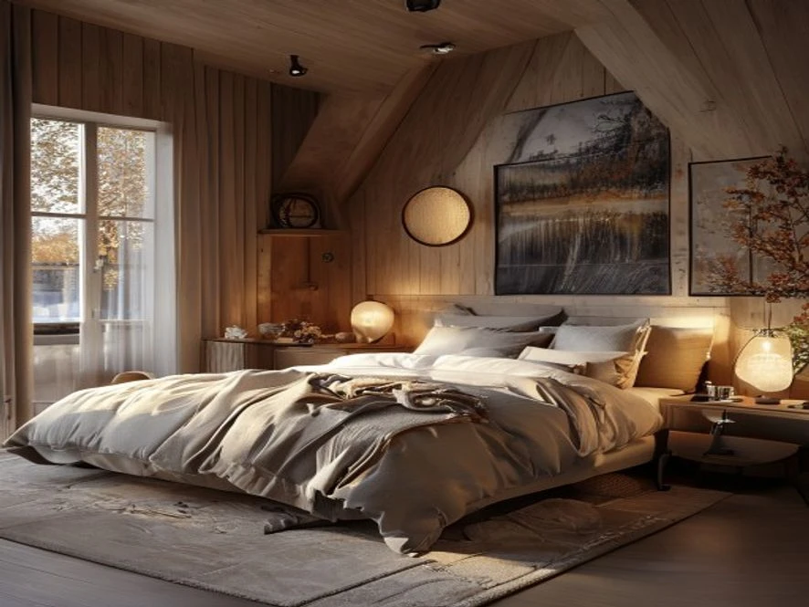 Phong cách Bắc Âu ấm áp và lãng mạn cho phòng ngủ 30m2
