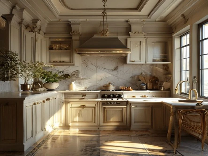 Phong cách Cổ điển cho phòng bếp 15m2