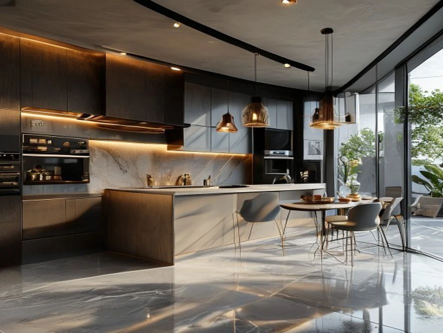 Phong cách hiện đại cho nội thất phòng bếp 10m2