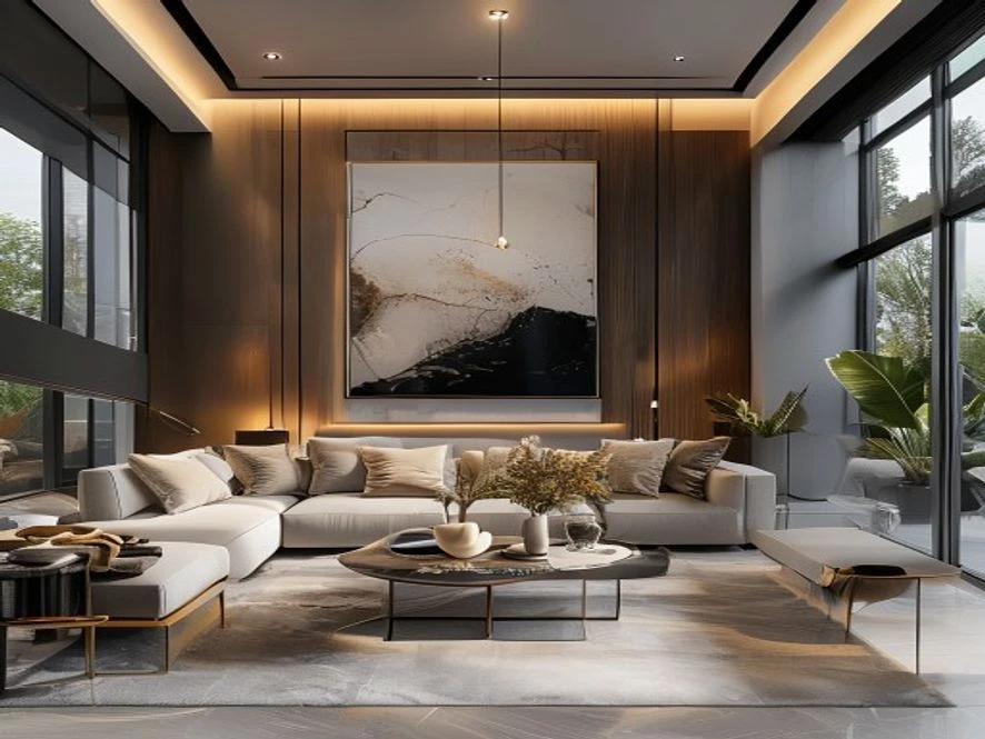 Phong cách hiện đại phòng khách 30m2