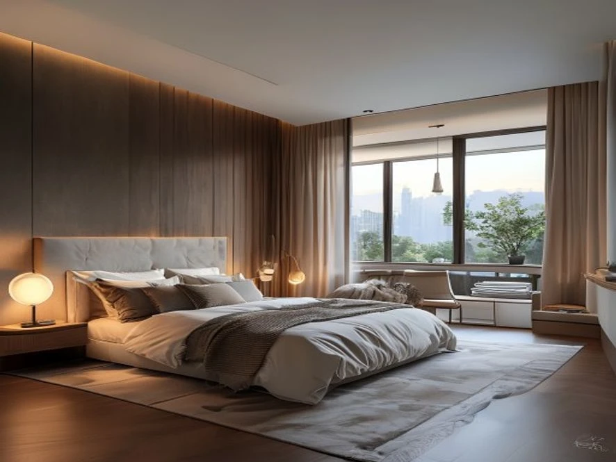 Phong cách hiện đại tối ưu công năng cho nội thất phòng ngủ 30m2