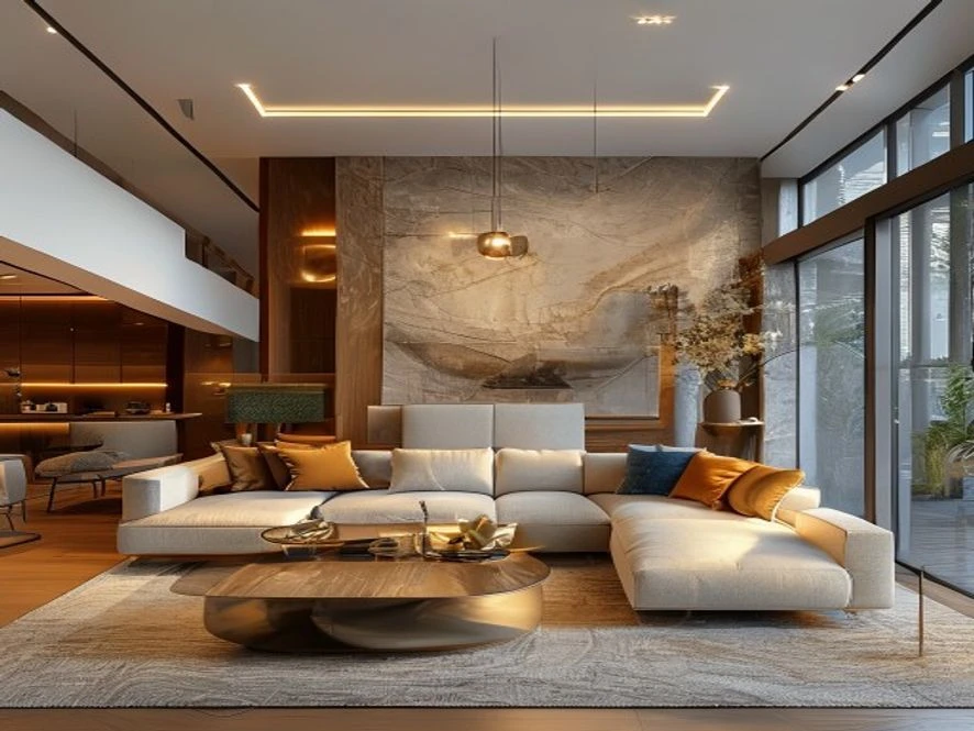 Phong cách hiện đại trong thiết kế nội thất phòng khách 25m2