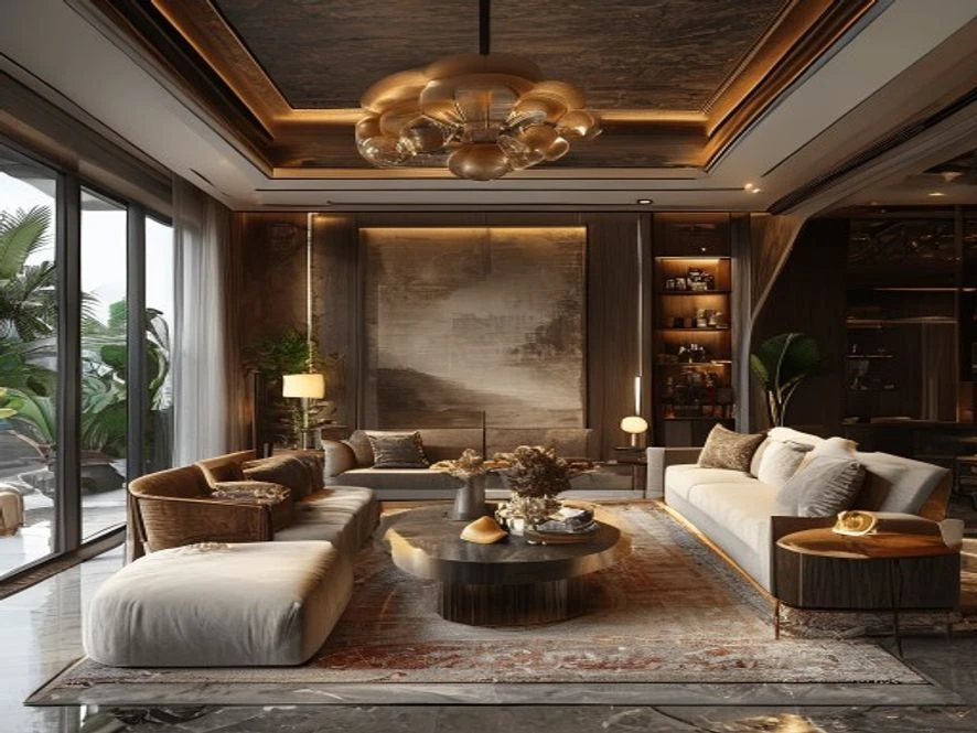 Phong cách Indochine Đông Dương trong thiết kế nội thất phòng khách 30m2